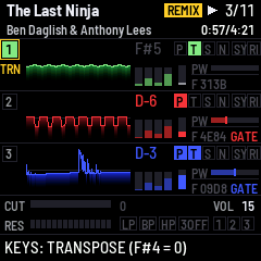 The Last Ninja five semitones down
